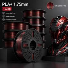 Silk PLA+ 3D Printer Filament 1.75mm, 1236g Large Spool, Glossy Silk Finish PLA Plus Filament, Smooth Feeding, Neatly Wound, Low Warping, Compatible With Most FDM 3D Printers For Models, Prototypes, DIY Projects & Desk Decor - View 13