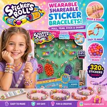 DIY Beaded Sticker Bracelet Set - Original Wearable Sticker Jewelry Kit | Includes 320 Mini Stickers | Can Make 6 Bracelets And 2 Necklaces - Multicolor - View 3