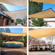 High-Density Breathable Snow-Proof Multifunctional Outdoor Shade Net, With High-Density UV Protection, Snow-Proof, Frost-Proof Functions, Suitable For Patios, Picnics, Carports, Gardens, Balconies, Pavilions, Beaches, Courtyards And Rooftops, Easy Installation, Reinforced Four Corners, Durable Edges. - Beige - View 9