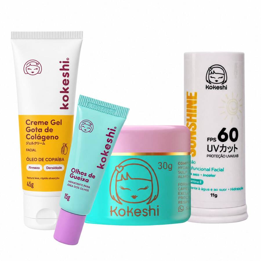 Kit Bastão Facial FPS60 Renovadores Gota de Colágeno Kokeshi - Collagen - Visão 1