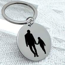 Stainless Steel Pendant Keychain, Multiple Styles Available, Creative Father's Day Gift, Also Compatible With Different Pet Collar Styles As Collar Accessories, Create Personalized Tags - Multicolor - View 2
