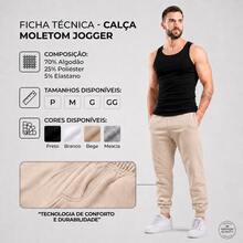 Fleece-Lined Jogger Pants, Skinny Slim Fit, For Weight Training, Winter, Gym, Fitness, With Pocket, Unisex, All Sizes: Winter, Autumn/Spring/Summer, Autumn/Spring/Summer - Beige - View 4