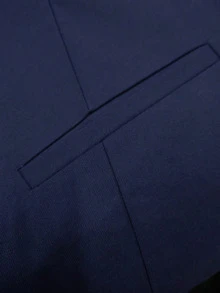 男士秋冬西裝背心，修身垂墜面料設計，輕商務紳士風通勤極簡背心 - 藏蓝色 - 查看 5