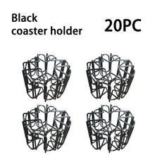 20入黑色杯墊收納架 5cm/7cm 高耐熱隔熱墊收納架 內徑10.5cm - 查看 6