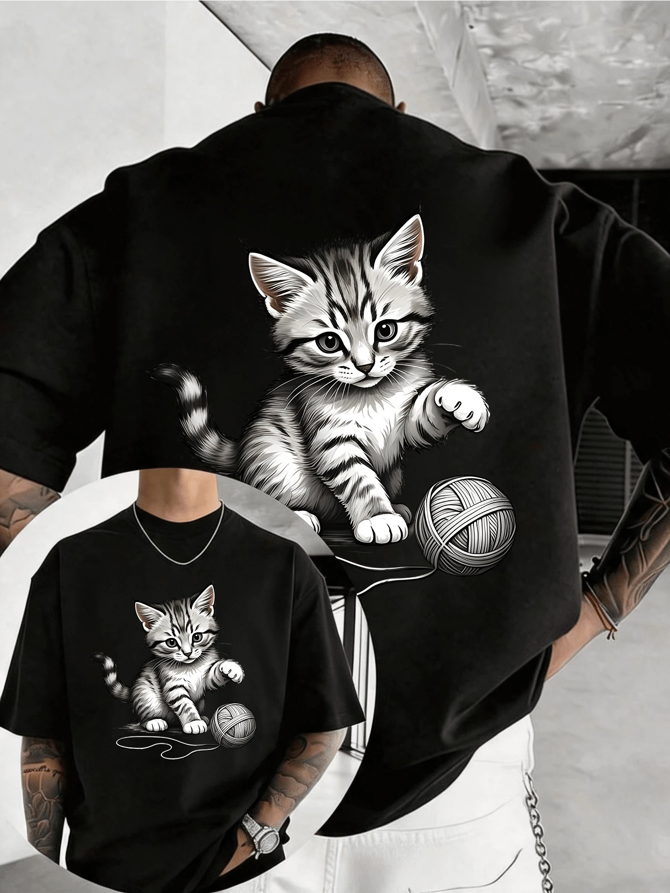 Camisetas de hombre - Negro - Ver 1