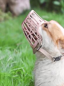 1 件透气防吠狗嘴套，可调节舒适网状笼式嘴套，适合小型犬和大型犬（颜色随机） - 彩色 - 查看 5
