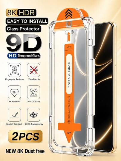 4pcs Dust-Free Box Tempered Glass Screen Protector With Dust-Free Chamber Application Tool, Easy Installation, Full Screen Protection, High Definition Transparency. Compatible With IPhone 17 Pro Max/17/17E/16/15/14 Plus/13/12/11 Pro Max (6.1 Inch / 6.7 Inch) Models.