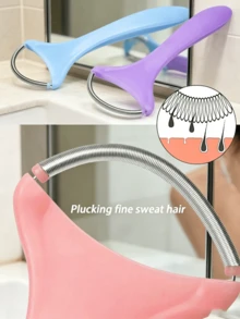 Painless Facial Hair Remover, Portable Spring Roller Epilator, Spring-Type Hair Removal Tool, Lightweight Hair Removal Device, Suitable For Men And Women, Stainless Steel Spring - Multicolor - View 10