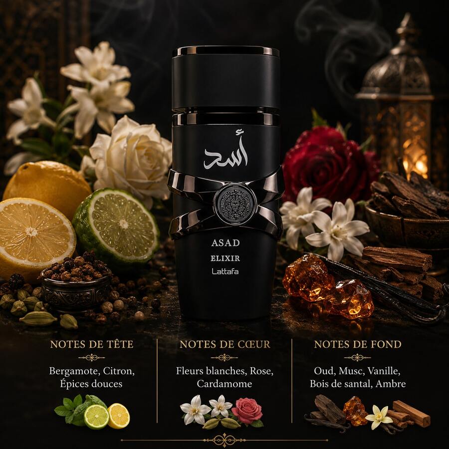Lattafa Asad Elixir 50ML Eau De Parfum For Men Oriental Woody Oud Musk Amber Vanilla - 東方 - 查看 1