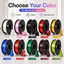Silk PLA+ 3D Printer Filament 1.75mm, 1236g Large Spool, Glossy Silk Finish PLA Plus Filament, Smooth Feeding, Neatly Wound, Low Warping, Compatible With Most FDM 3D Printers For Models, Prototypes, DIY Projects & Desk Decor - View 10
