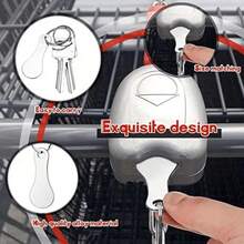 1Pc Metal Shopping Cart Token Keychain, Reusable Trolley Coin Key Ring With Cart Pattern, Universal Grocery Cart Unlock Tool, Portable & Durable, Ideal For Supermarket Shopping, Daily Errands, Travel, Gift For Shoppers, Essential Everyday Accessory - Multicolor - View 4
