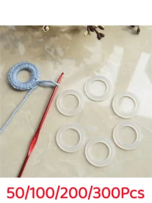 50/100/200/300個鉤針環、包形環、O型環、2cm塑料圓盤，適用於製作圓形、裝飾背包及寵物咀嚼配件 - 彩色 - 查看 1