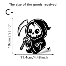 1/4 miếng nhãn dán Halloween hình đầu lâu cho bình nhiên liệu, laptop, xe máy, cửa sau ô tô, cản xe ô tô - Hình dán đầu lâu - Xem 15