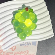 2pcs High Transparency Crystal Grape Soft Squeeze Toys, Transparent Crystal Grape Soft Stress Relief Office Desk Decor, Suitable For Teenagers - Multicolor - View 8