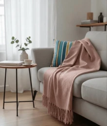 Giant Decorative Protective Sofa Blanket 2.40x1.80 - 亮橙色 - 查看 2