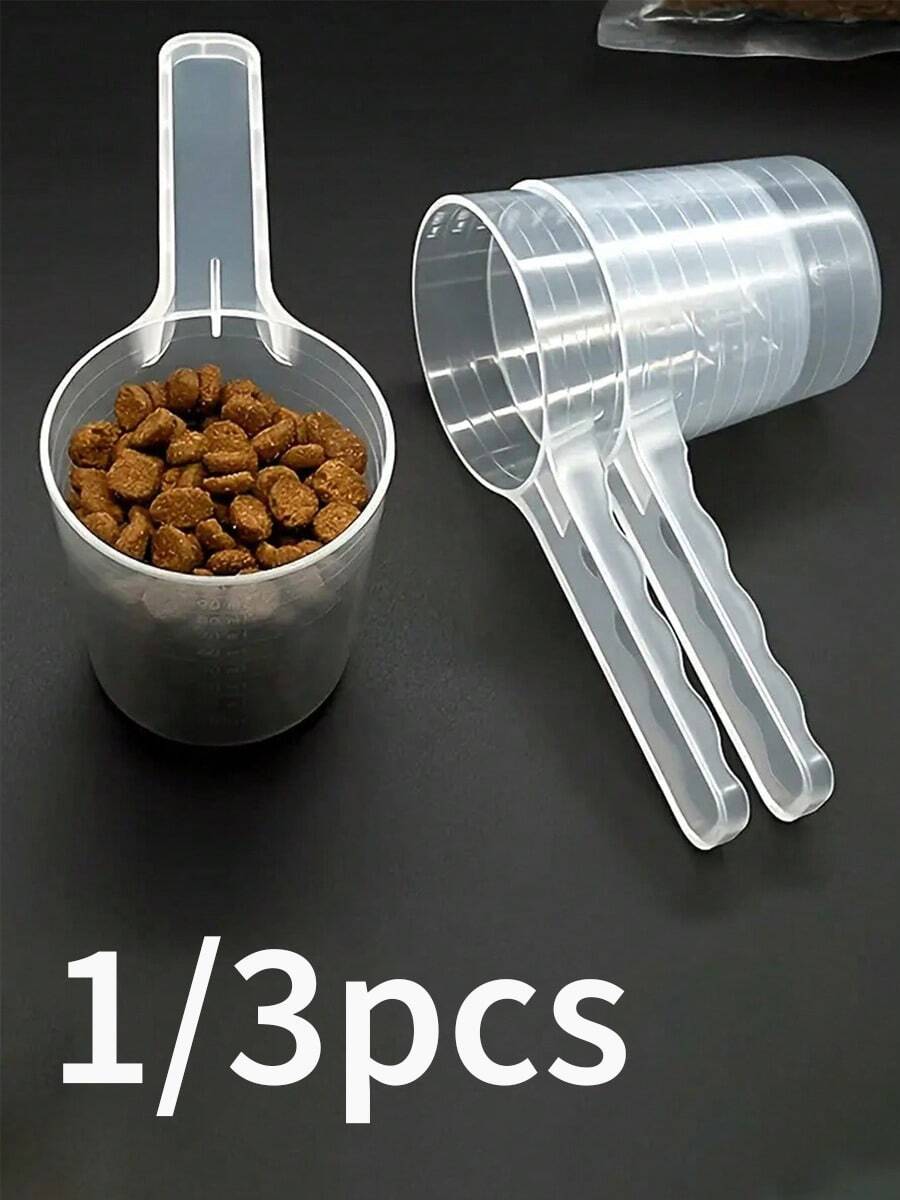 1/3入 奶粉匙 洗衣精量匙 實驗室量匙 化妝品粉末廚房用塑膠量匙 高透明PP材質 30g/2.03oz 刻度量匙 液體量匙 蛋白粉量匙 - 彩色 - 查看 1
