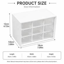 手工藝品收納盒與整理盒，抽屜式收納盒，透明珠飾DIY裝飾盒，珠飾配件收納盒，桌面收納盒，Perler珠工具收納盒，珠寶與手工藝品，耐用整理方案，完美小禮物，珠寶盒既是絕佳的居家收納用品，也是禮物購物者的必備節日禮物 - 白色 - 查看 3