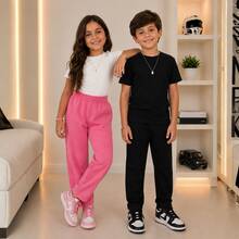 Children's Unisex Fleece Pants Set, Sizes 4 To 8 Years | Thick Winter Pants For Children | Fleece Pants For Girls And Boys - Copper - View 9