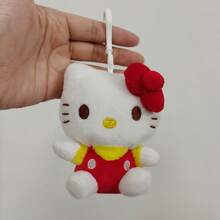 Hasbro 1pc Sanrio Hello Kitty Plush Doll 10cm, 3 Colors Available, KT Cat Pendant, Bag Decoration, Collectible Accessory, Backpack Charm, Holiday Gift - Multicolor - View 8