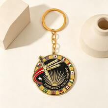 Project Hail Mary Enamel Keychain Sci-Fi Novel Fans Gift International Flags & Rocket Design Metal Key Ring - SQKC059 - View 11
