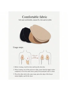 2/4 piezas Cinta de látex invisible con efecto elevador, almohadillas para pechos en forma de gota de agua, insertos para sujetador sin tirantes, talla grande, adecuado para copas B-E - multicolor - Ver 6