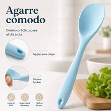 Silicone Salad Spoon, Flexible And Durable, Easy To Clean For Kitchen - View 7