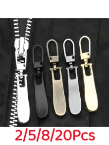 2/5/8/20Pcs Wavy Detachable Metal Zipper Pulls, Replacement PullLock Sliders For Bags, Shoes, Clothing, DIY Craft Zipper Head Sewing Accessories - Multicolor - View 2