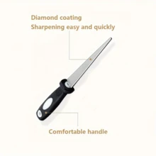 Afilador de alta calidad recubierto de rhinestone, adecuado para tijeras, cuchillos y herramientas de jardinería - Diseño plano y curvo dual para un afilado eficiente - Estructura metálica, rendimiento duradero - multicolor - Ver 3
