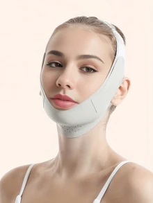 Sangle de levage du menton réutilisable en forme de V ajustable pour la réduction du double menton, le modelage de la mâchoire et le raffermissement de la peau - Multicolore - Voir 10