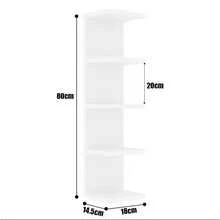 OUSHUMEI 5-Tier Floating Wall Shelf Unit For Wall Decor & Makeup Vanity - White Narrow Cute Display Storage Shelf For Small Spaces, Decorative Vanity Shelf Room Decor - 混合顏色 - 查看 5