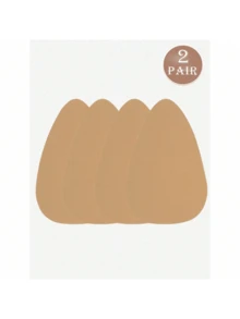 2/4 piezas Cinta de látex invisible con efecto elevador, almohadillas para pechos en forma de gota de agua, insertos para sujetador sin tirantes, talla grande, adecuado para copas B-E - multicolor - Ver 4