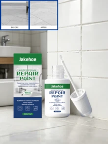 告別發黑與滲漏的磁磚縫隙!Jakehoe 磁磚防水修補漆,適用於密封與填補磁磚及地板縫隙,輕鬆修復缺陷,防水防潮,不易脫落,乾燥後表面光滑美觀,適用於浴室、廚房及其他潮濕區域,讓舊磁磚縫隙煥然一新,輕鬆打造乾淨清新的居家空間 - A - 查看 2