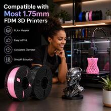 Silk PLA+ 3D Printer Filament 1.75mm, 1236g Large Spool, Glossy Silk Finish PLA Plus Filament, Smooth Feeding, Neatly Wound, Low Warping, Compatible With Most FDM 3D Printers For Models, Prototypes, DIY Projects & Desk Decor - View 7