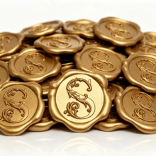 25 PCS 3D Embossed Initial Wax Seal Stickers, Floral Letters, Self-Adhesive Envelope Seal Stickers, Perfect For Wedding Invitations, Christmas, Gift Wrapping - 3D Floral Letters - View 4