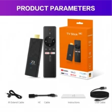 A TV Stick Android 10 Allwinner H313 Quad-Core 4G/5G WiFi HD 4K Z1 Smart Media Player Bluetooth 5.0 Voice Remote IPTV - Black - View 10