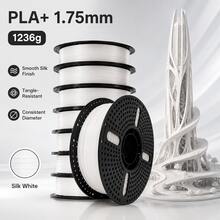 Silk PLA+ 3D Printer Filament 1.75mm, 1236g Large Spool, Glossy Silk Finish PLA Plus Filament, Smooth Feeding, Neatly Wound, Low Warping, Compatible With Most FDM 3D Printers For Models, Prototypes, DIY Projects & Desk Decor - View 20