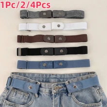 1件/2件/4件彈性腰帶，可調節無扣腰帶，適用於牛仔褲，隱形彈性腰帶，中性，修身腰部 - 無扣舒適設計，可調節且彈性，完美貼合牛仔褲和長褲 - 增強您的身體輪廓，復古彈性腰帶 - 無扣，隱形貼合，適用於男士和女士，舒適彈性，通用尺寸 - 彩色 - 查看 2