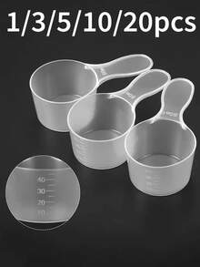 1/3/5/10/20 piezas Cuchara para leche en polvo, Cuchara para detergente de lavandería, Cuchara medidora de laboratorio, Cuchara medidora de plástico para polvo cosmético, Cuchara de PP de alta transparencia para cocina, Cuchara para polvo de 30g/2.03oz, Cuchara graduada, Cuchara medidora de plástico para líquidos, Cuchara para proteína en polvo, Útiles escolares - Multicolor - View 1