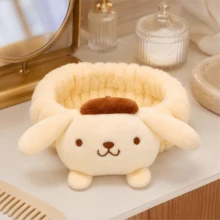 Pompompurin MINISO Sanrio 毛絨髮圈 可愛角色彈性髮帶 返校季日常護膚必備女性配件 - 黃色 - 查看 3