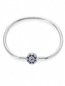 1cp S925 Sterling Silver Popular Starry Sky Series Snake Bone Bracelet Bracelet Jewelry DIY Fashion Jewelry Suitable For Girls' Daily Wear - Silver - View 5