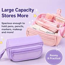 1/6pcs Set Press Erasable Pens With Crystal Blue, Comfortable Grip, Quick-Drying, Plastic Writing Tools,Back To School Supplies - Multicolor - View 7