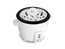 Elite Cuisine ERC500 6 Cup Non-Stick Rice Cooker With Steam Tray - White - View 1