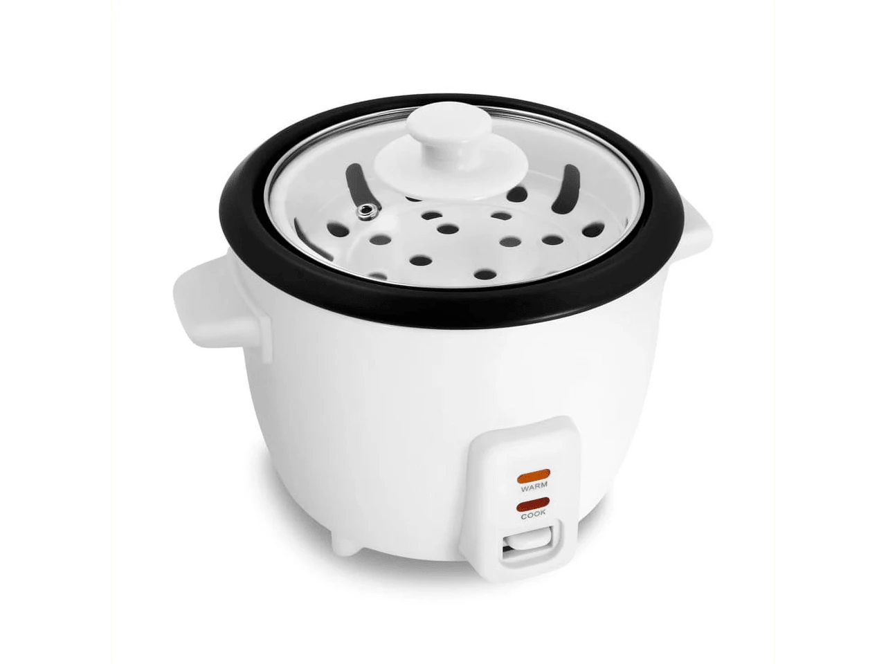 Elite Cuisine ERC500 6 Cup Non-Stick Rice Cooker With Steam Tray - White - View 1
