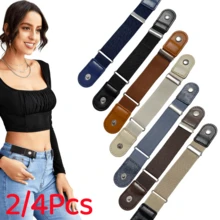 2/4 Peças Cinto com Cós Elástico, Cinto Ajustável Sem Fivela, Adequado para Denim, Cinto Elástico Invisível, Unissex, Cintura Emagrecedora - Design Confortável Sem Fivela, Ajustável e Elástico, Ajuste Perfeito para Denim e Calças - Realce o Contorno do Seu Corpo, Cinto Elástico Vintage - Sem Fivela, Ajuste Invisível, Unissex, Estiramento Confortável, Tamanho Universal - Multicolorido - Visão 13