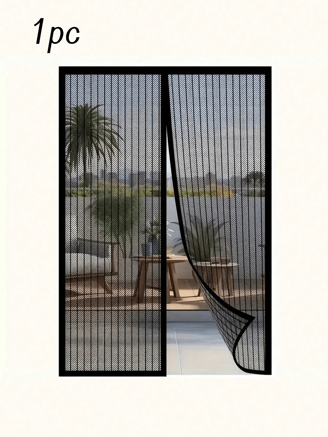 1 pezzo 36x82 pollici Porta magnetica in rete, facile da pulire rete morbida, traspirante e protezione efficace contro le zanzare, adatta per uso interno ed esterno, porta zanzariera - Multicolore - Visualizzare 1