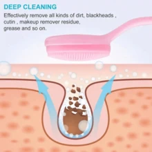 1pc Silicone Facial Brush, Manual Silicone Cleansing Brush, Handheld Facial Exfoliating Brush, Reusable Cleansing Brush, Used For Removing Makeup Residue, Blackheads And Facial Massage - Multicolor - View 8