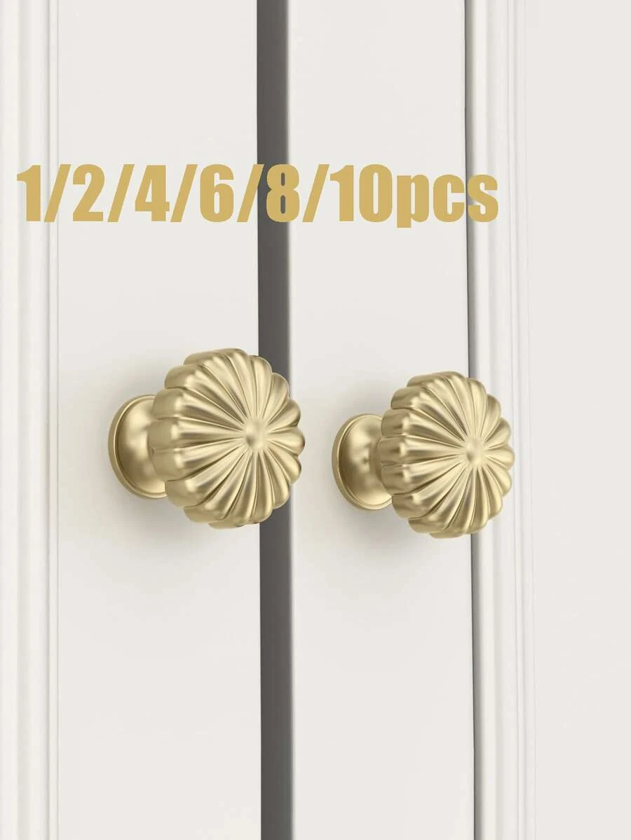 Bộ 1-10 núm tay nắm tủ mạ vàng, núm tay nắm ngăn kéo, tay nắm tủ cao cấp, làm bằng hợp kim kẽm, thích hợp cho ngăn kéo, tủ quần áo, cửa tủ, tủ bếp, bàn trang điểm, trang trí nhà kiểu Mỹ, bao gồm ốc vít. - Nhiều màu - Xem 1