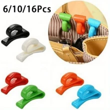 6/10/16Pcs Organizador de llaves duradero - Buscador de llaves anti-pérdida - Diseño de clip de moda, adecuado para carteras y bolsos - Con anillo colgante clip de llave (Color aleatorio) - Multicolor - Ver 12