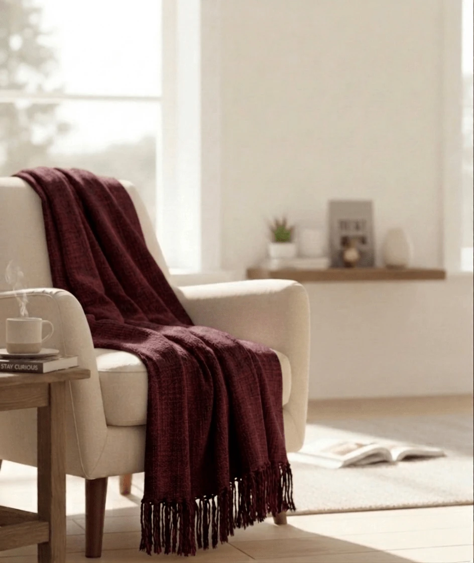Sofa Covers - Burgundy - View 1