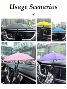 迷你戶外手機遮陽傘附通用夾，防眩光遮陽罩，防曬，戶外活動必備，適用於所有智慧型手機和導航設備，防水防曬，有效防止螢幕眩光和反光，適合旅行、戶外運動、日常學習、海邊旅行，男女通用，假期旅行必備，可愛小配件，假期必需品，女性禮物 - 多色 - 查看 4